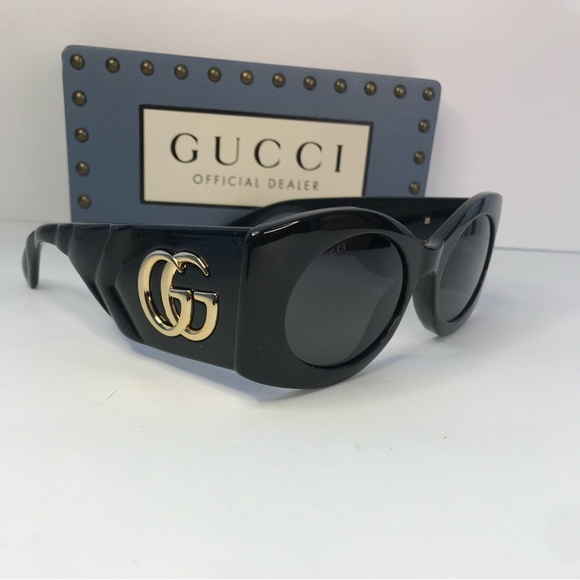 New Authentic GUCCI Black Square Ladies Sunglasses GG0810S 001 - Picture 3 of 13